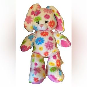 Build-A-Bear Bunny With Flowers Very Soft